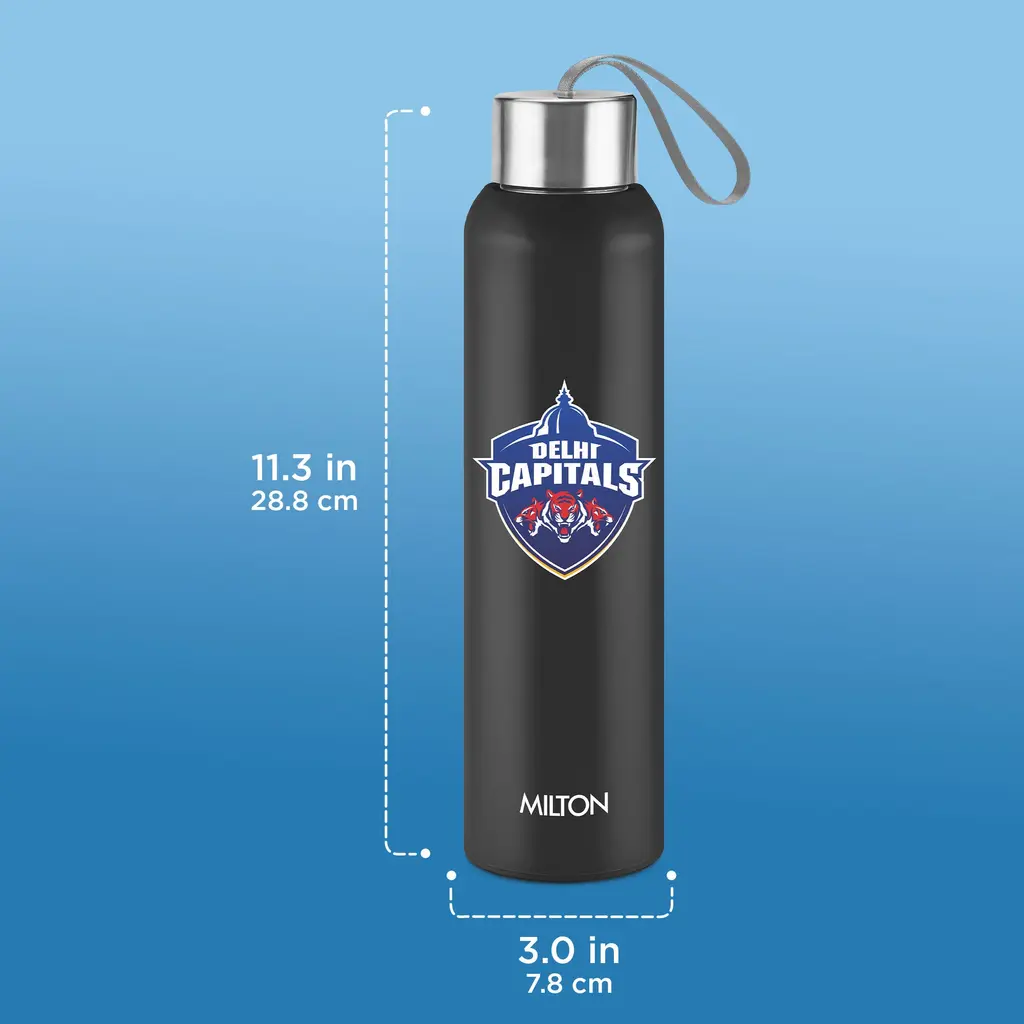 Milton Sports Steel Halo UV Printing Water Bottle - Delhi Capitals (DC) - Milton, view 3