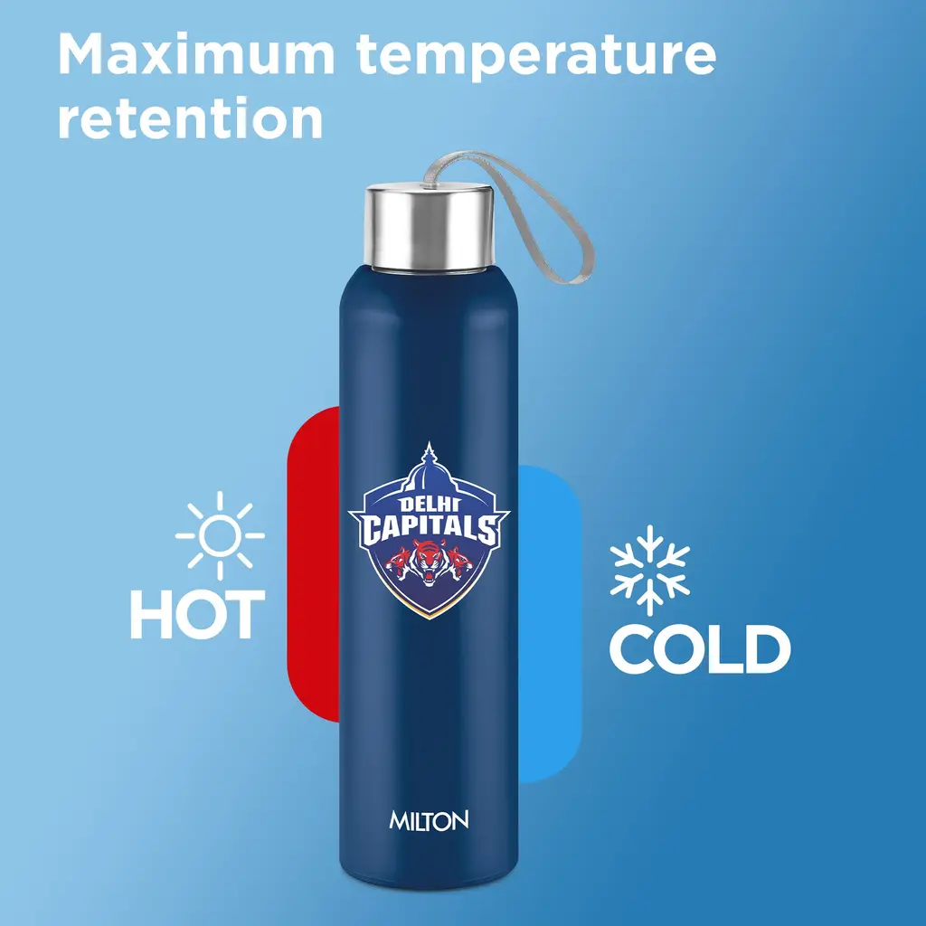 Milton Sports Steel Halo UV Printing Water Bottle - Delhi Capitals (DC) - Milton, view 16