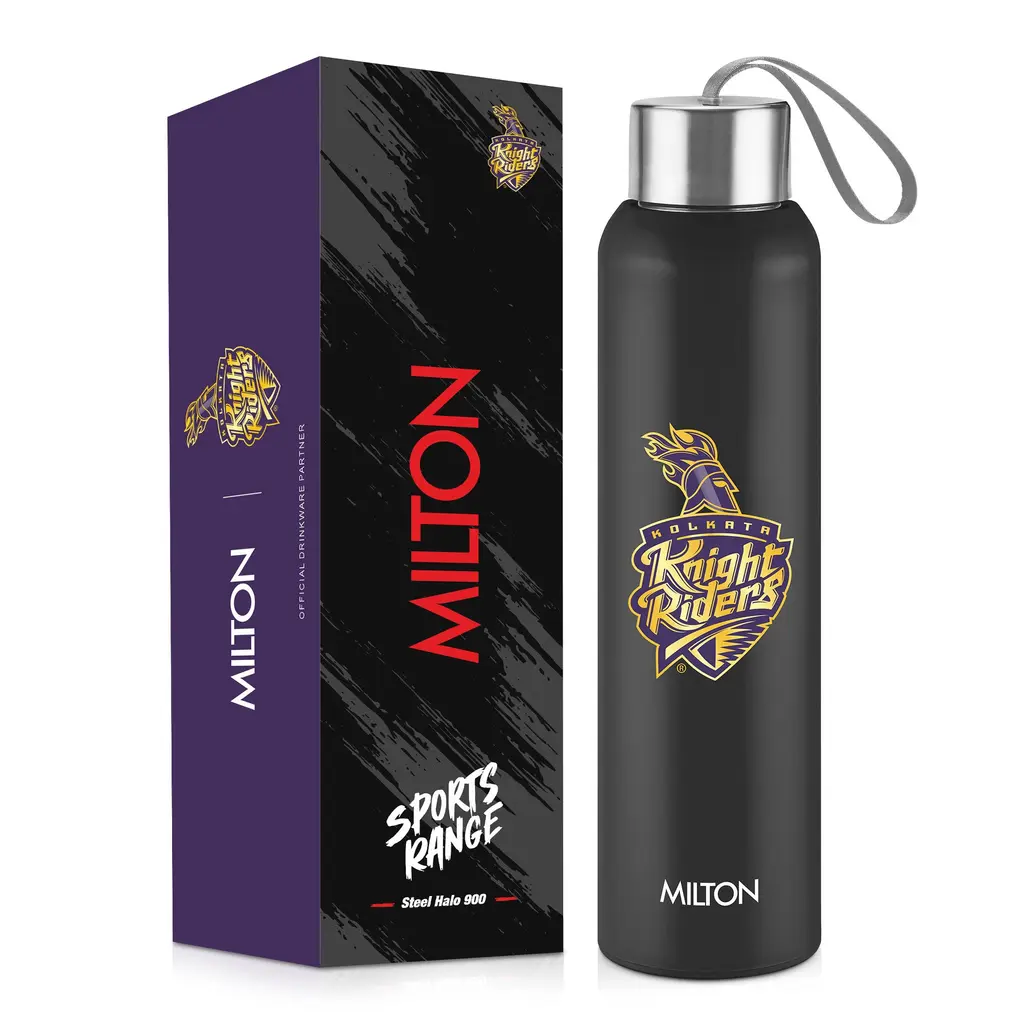 Milton Sports Steel Halo UV Printing Water Bottle - Kolkata Knight Riders (KKR) - Milton