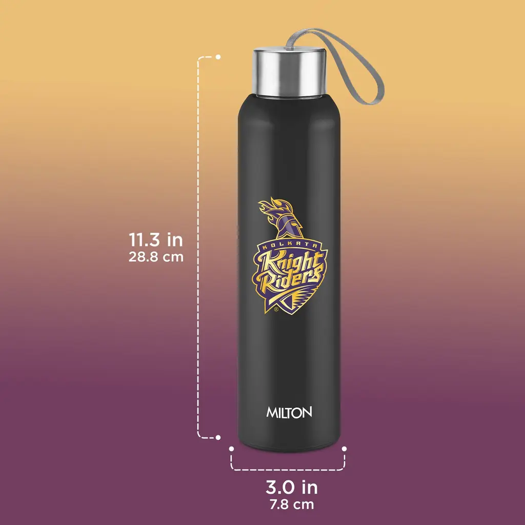 Milton Sports Steel Halo UV Printing Water Bottle - Kolkata Knight Riders (KKR) - Milton, view 3