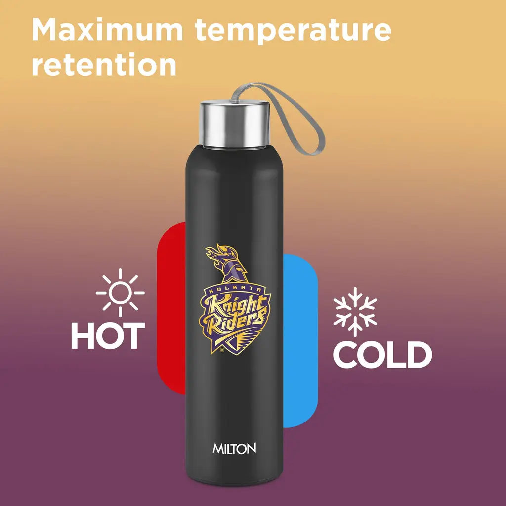 Milton Sports Steel Halo UV Printing Water Bottle - Kolkata Knight Riders (KKR) - Milton, view 4