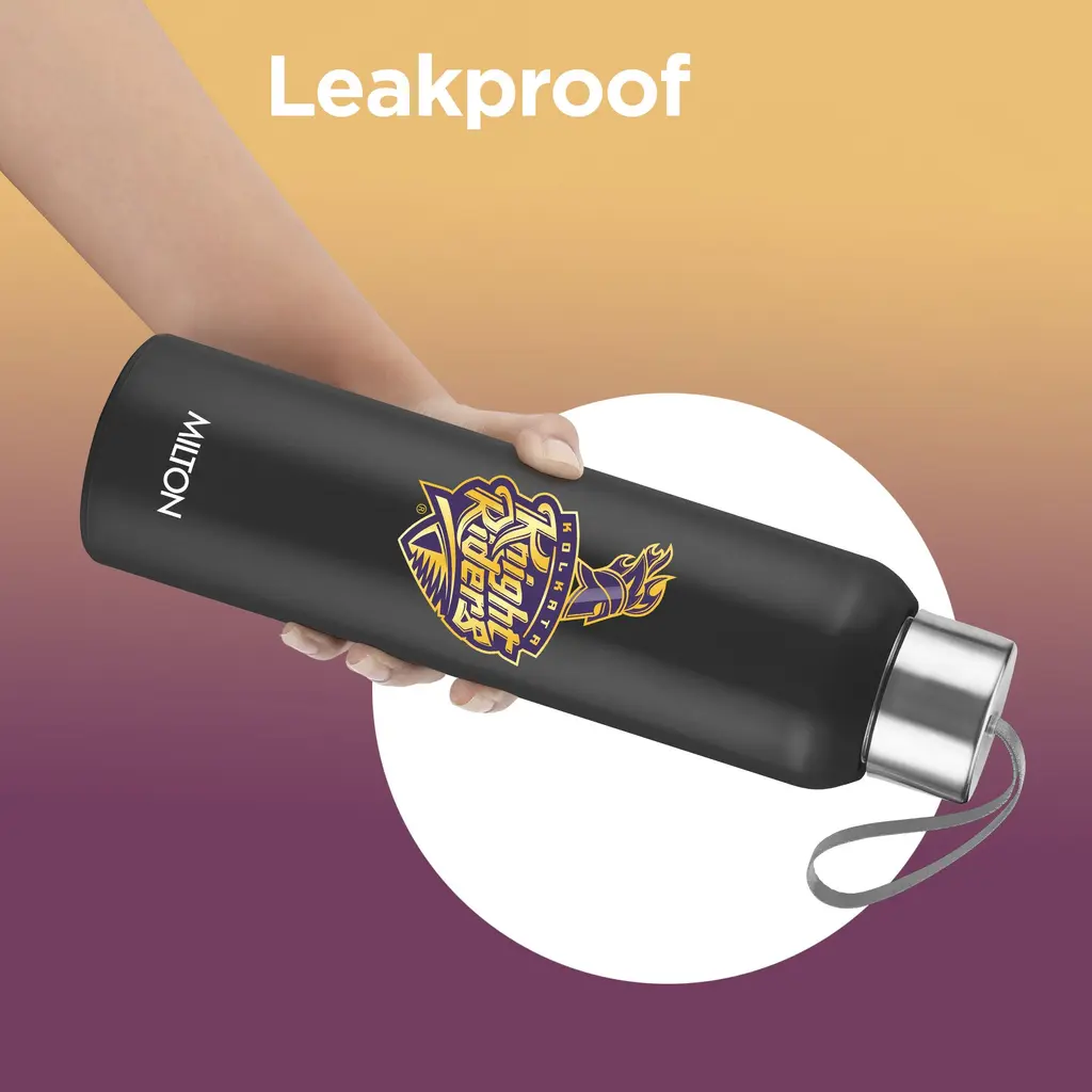 Milton Sports Steel Halo UV Printing Water Bottle - Kolkata Knight Riders (KKR) - Milton, view 5