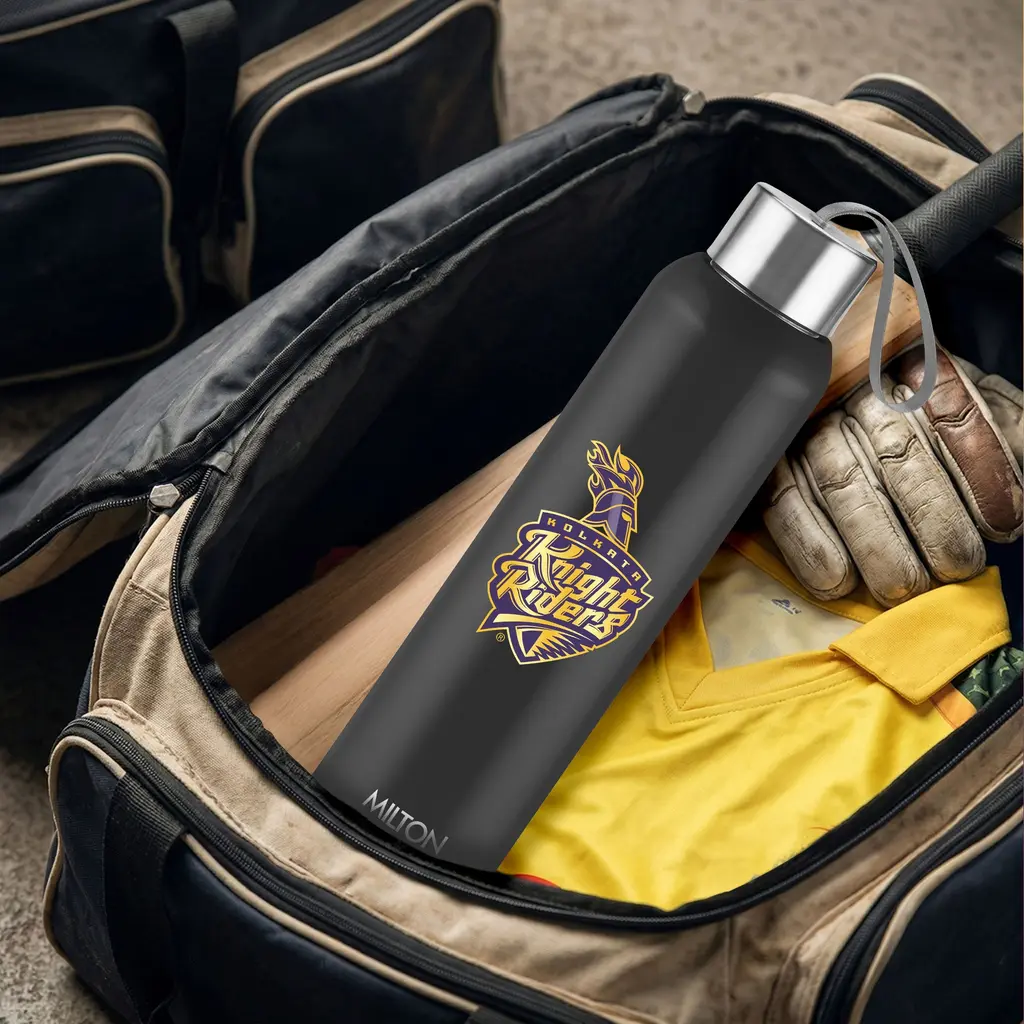 Milton Sports Steel Halo UV Printing Water Bottle - Kolkata Knight Riders (KKR) - Milton, view 9