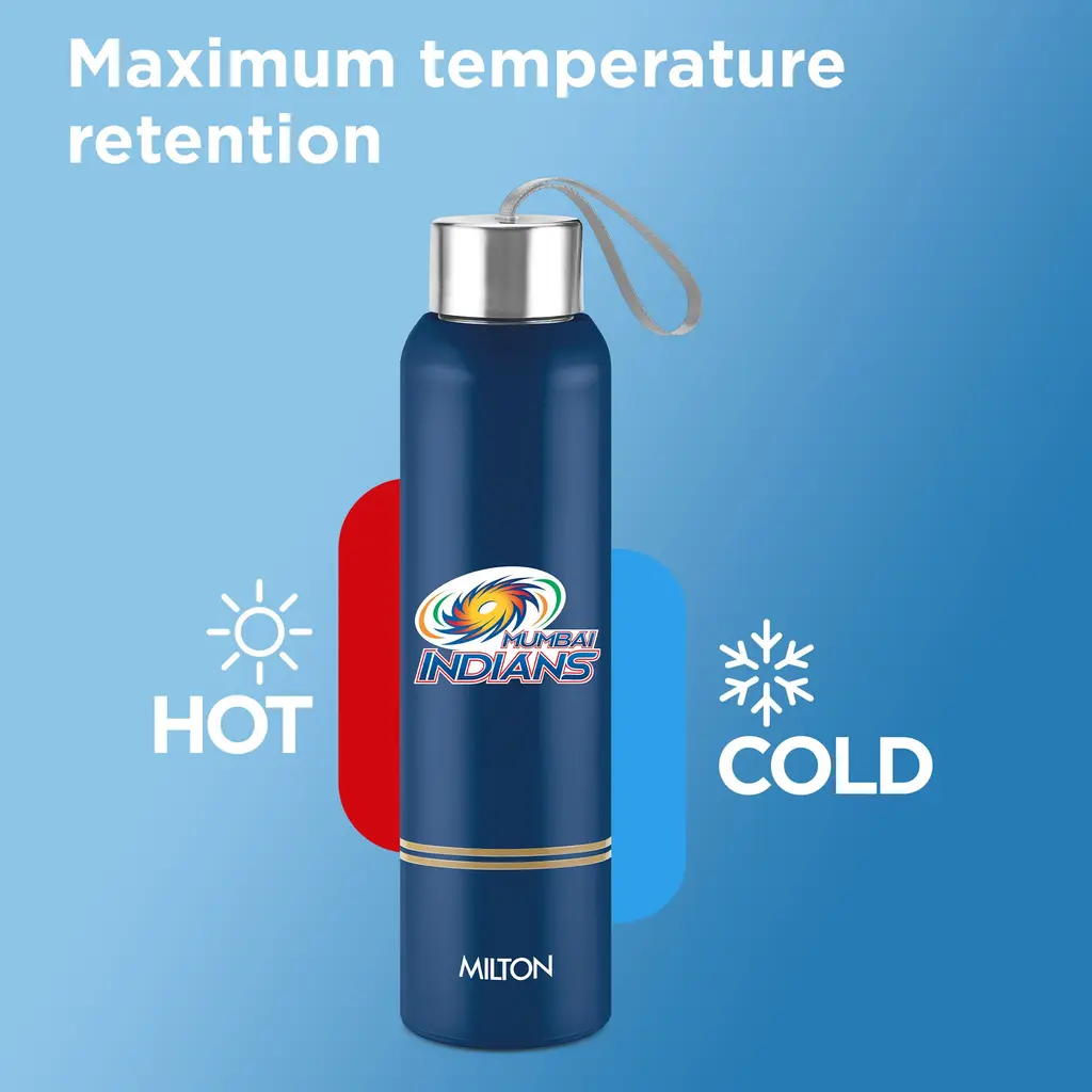 Milton Sports Steel Halo UV Printing Water Bottle - Mumbai Indians (MI) - Milton, view 4