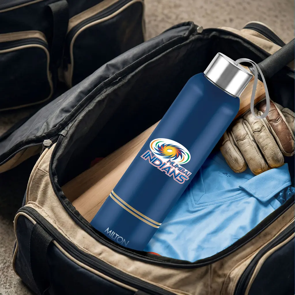 Milton Sports Steel Halo UV Printing Water Bottle - Mumbai Indians (MI) - Milton, view 9