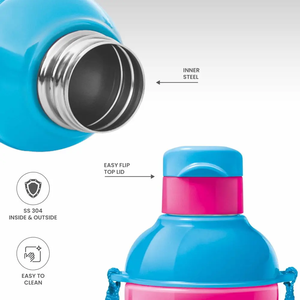 Milton Steel Barbie Kids Sipper Bottle, view 4