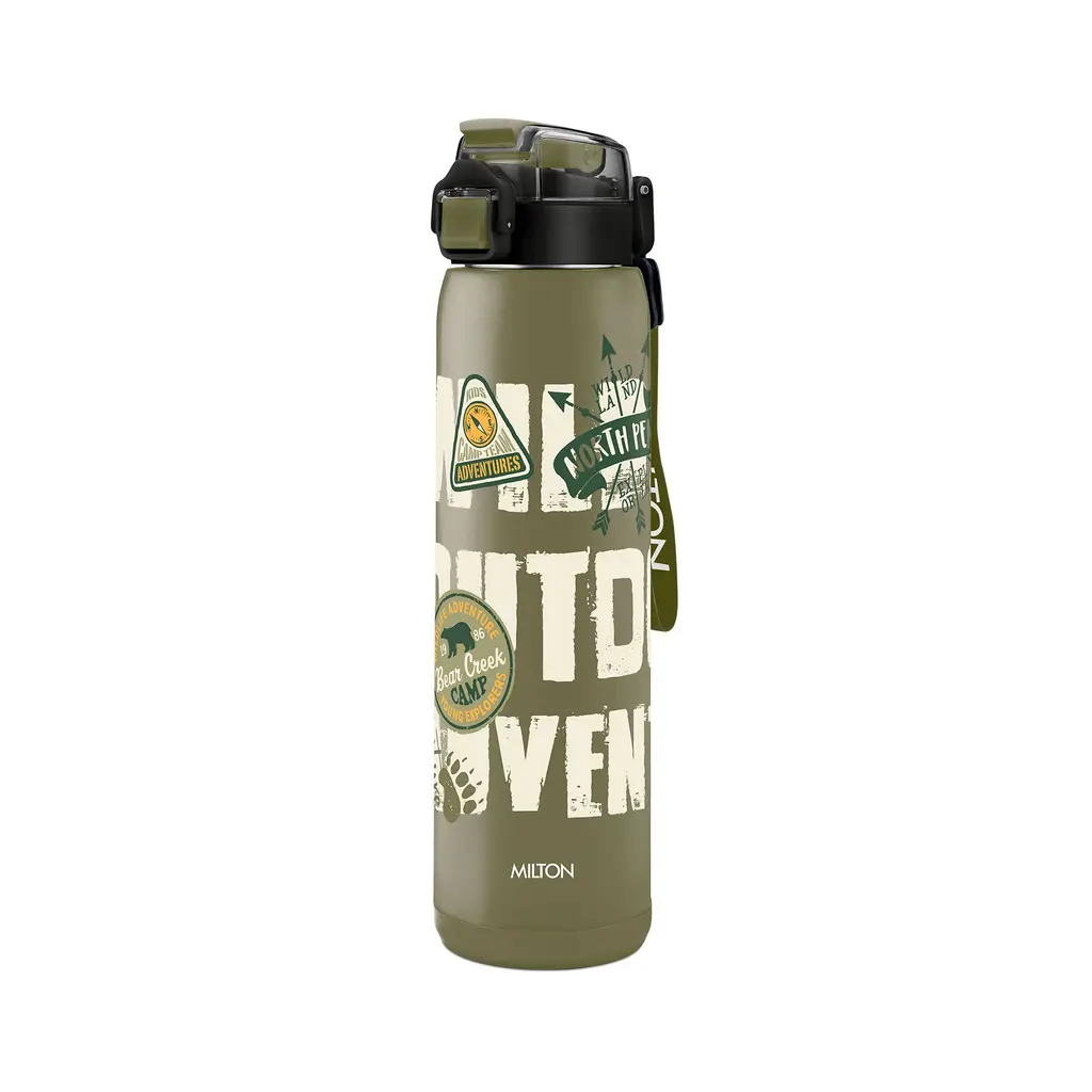 Milton Steel Edge Thermoware Bottle With Twin Lid, view 6