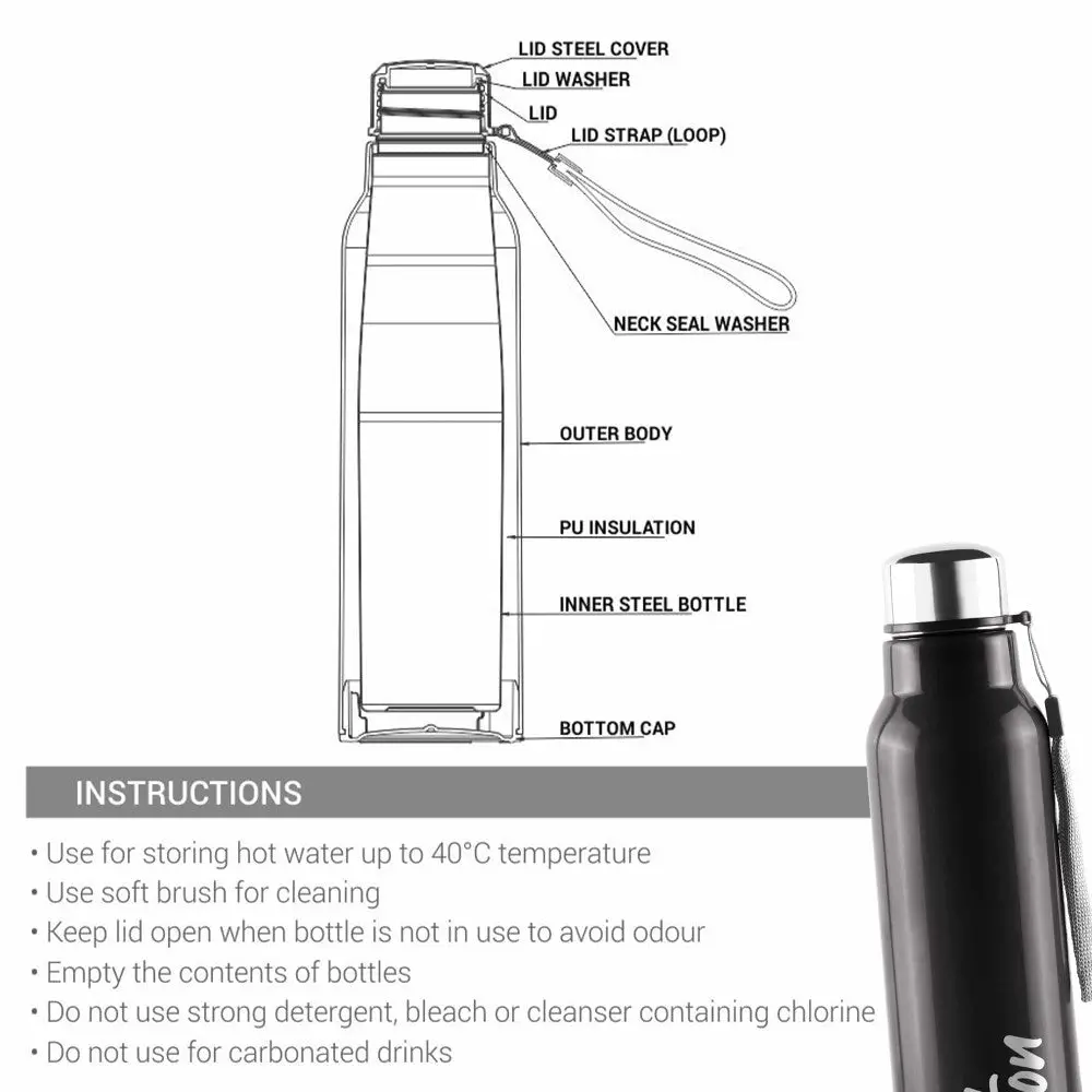Milton Steel Fit Water Bottle, view 5