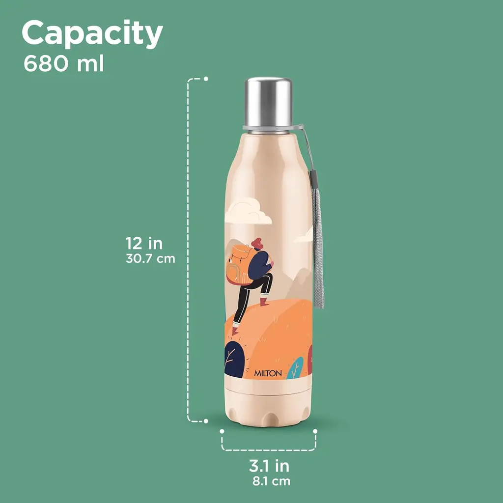 Milton Steel Linear Insulated Water Bottle, view 5