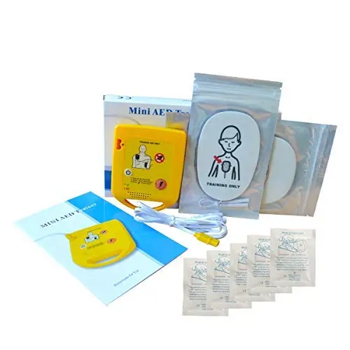 Mini AED Trainer in English with 5 Training Face Shields