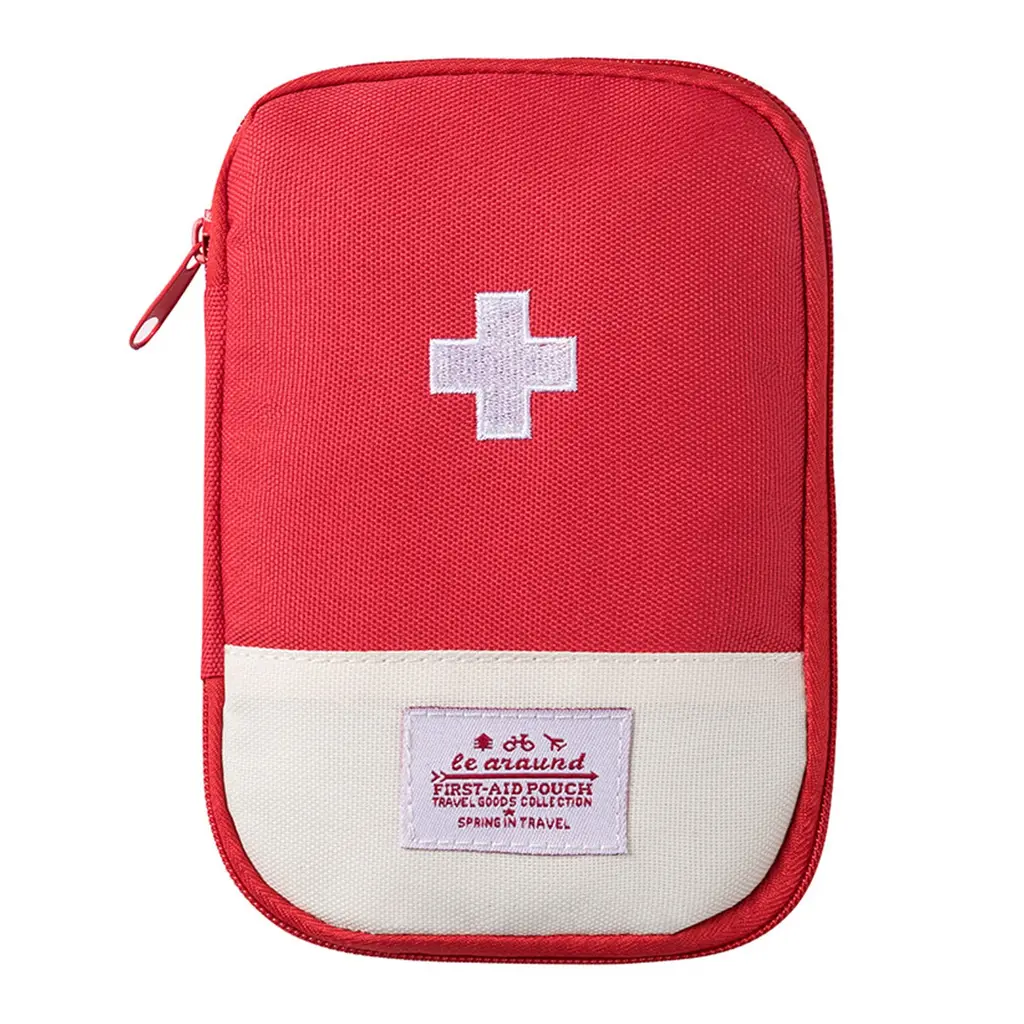 Mini first aid bag medication small empty first aid bag portable medication bag mini first aid bag empty medication bag medicine storage bag red