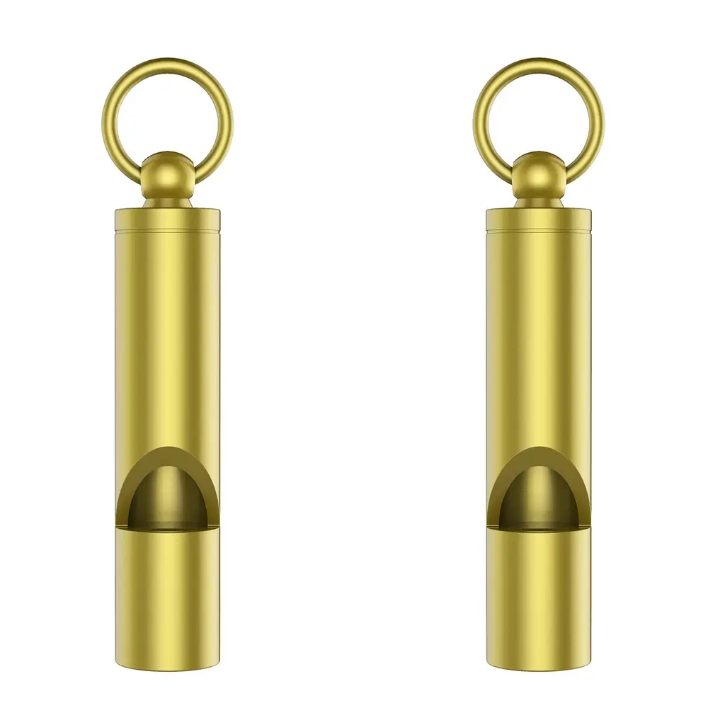 Mini Whistle Premium Emergency Whistle by Outmate-H62 Brass Loud Version EDC Tools 2 PCS