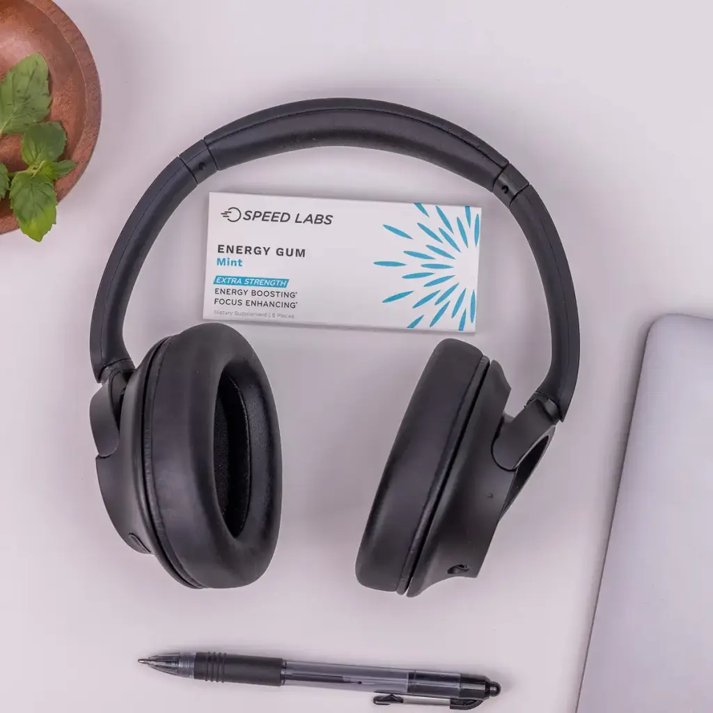 Mint Extra Strength Caffeine Chewing Gum 50mg Caffeine Taurine & B Vitamins Per Piece 48 — Sports Nutrition