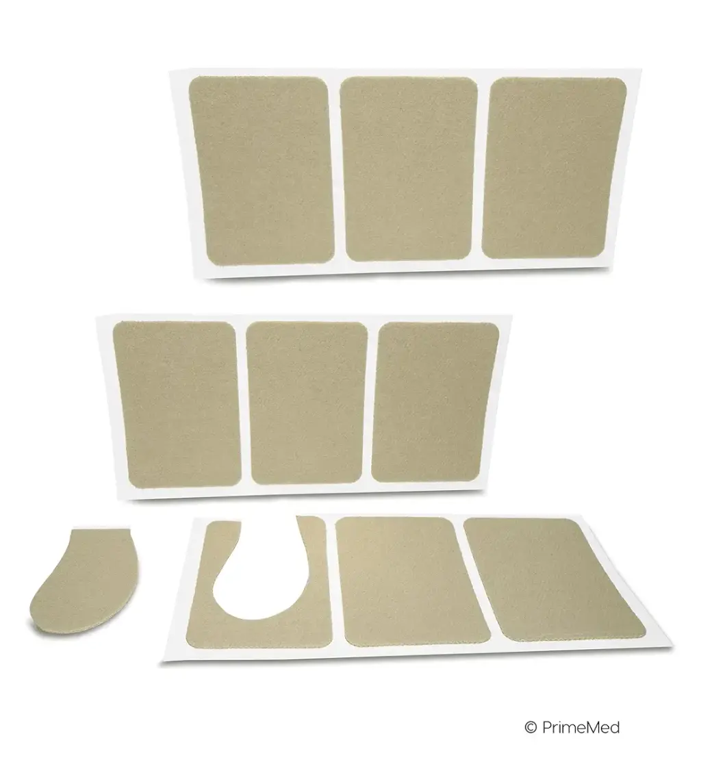 Moleskin Adhesive Pads - 9 Strips of Pure Peel and Stick Moleskin