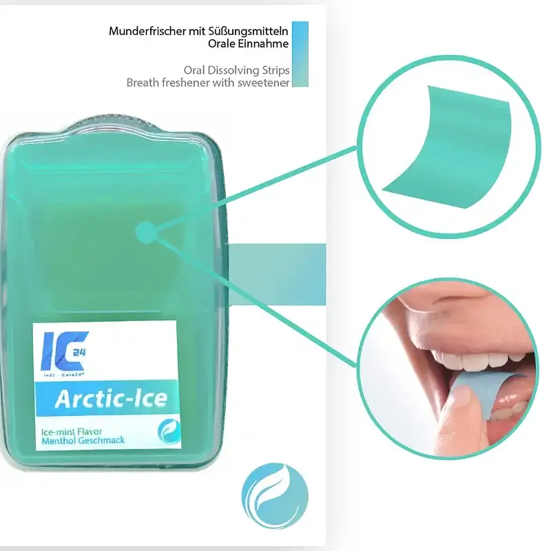 Mundgeruch bek mpfen Strips Atemfrisch Mundpflege frischer Atem Minze Menthol — GIMFY