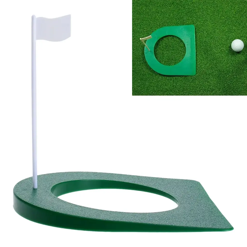 MUXSAM Golf Putting Cup with Flag, All-Direction Putt Cups, Indoor Little Putt Training — pack of 2
