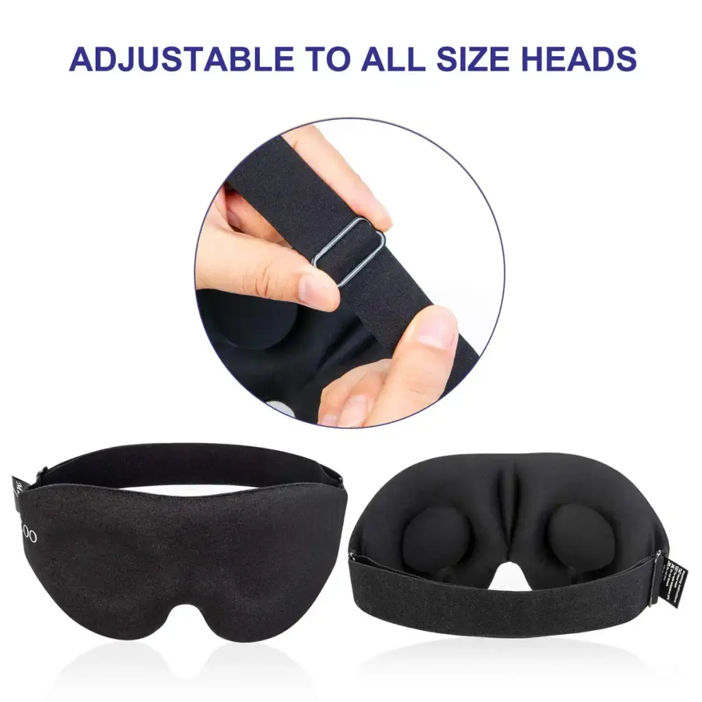 MZOO Sleep Eye Mask for Men Women 3D Contoured Cup Sleeping Mask & Blindfold Concave — Sleep Wellness