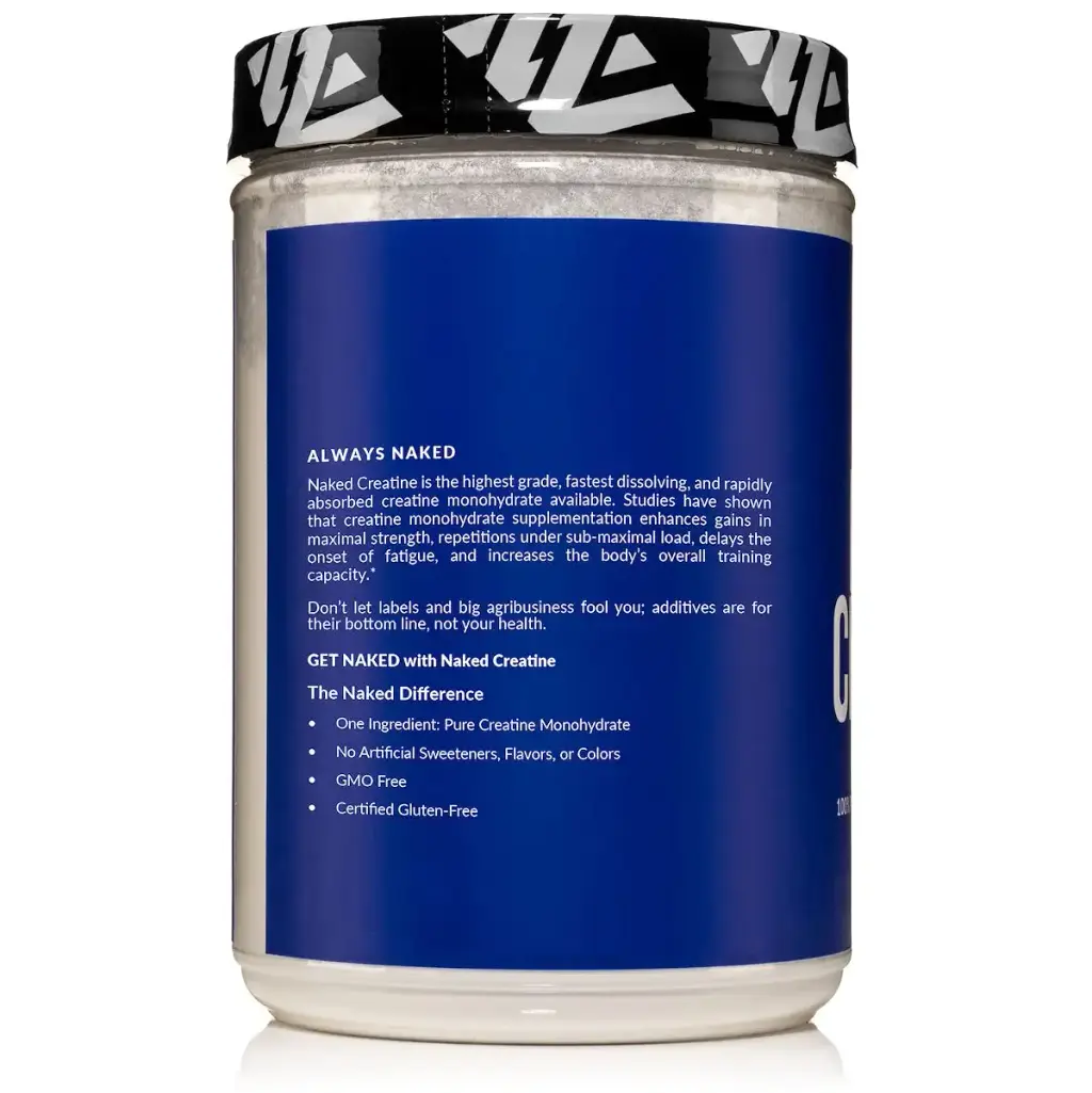 NAKED Pure Micronized Creatine Monohydrate 200 Servings 1 000g Bulk Vegan Non-GMO Gluten — Unflavoured