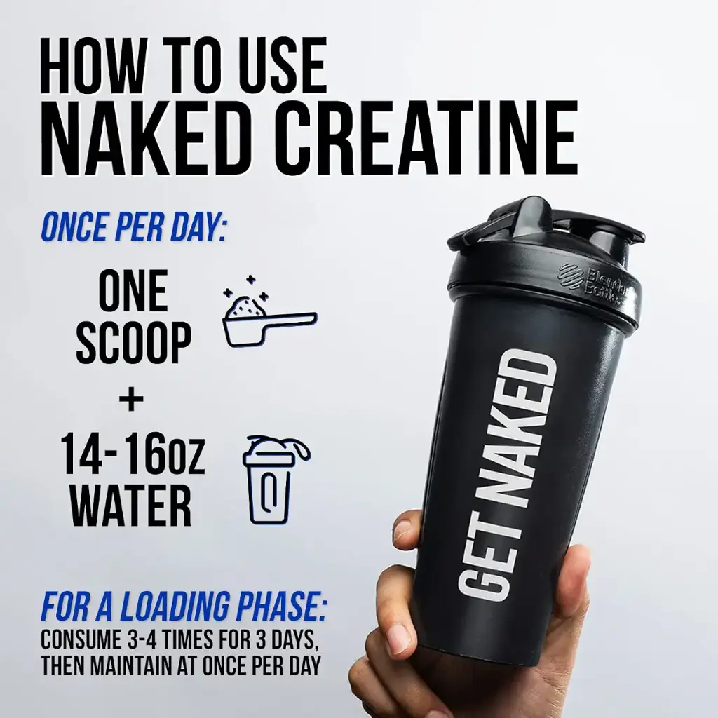 NAKED Pure Micronized Creatine Monohydrate 200 Servings 1 000g Bulk Vegan Non-GMO Gluten — Sports Nutrition