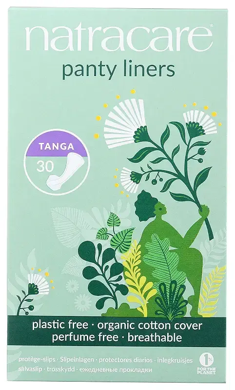Natracare Natural Organic Thong Style Panty Liners, Made with Certified Organic Cotton — Feminine Care