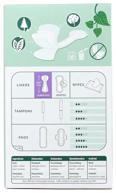 Natracare Natural Organic Thong Style Panty Liners, Made with Certified Organic Cotton — Feminine Care