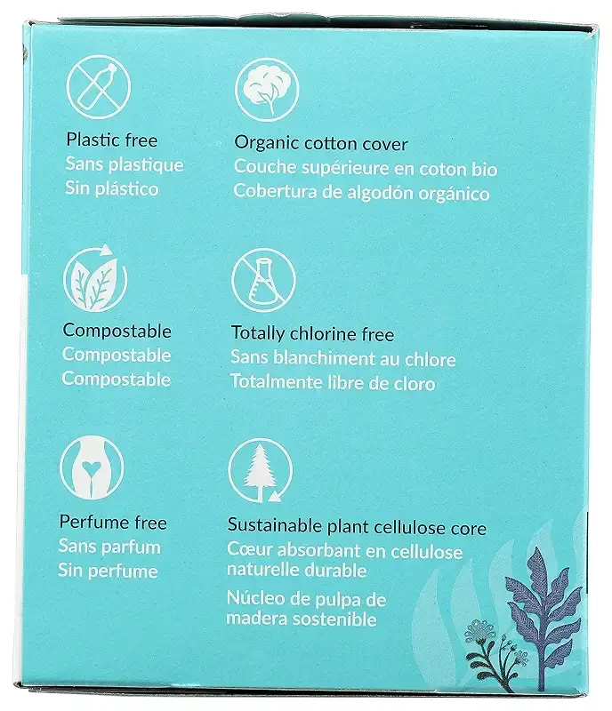 Natracare Slim Fitting Ultra Pads with Wings, Regular, Made with Certified Organic — pack of 14