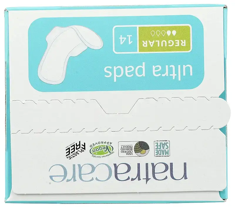 Natracare Slim Fitting Ultra Pads with Wings, Regular, Made with Certified Organic — Feminine Care