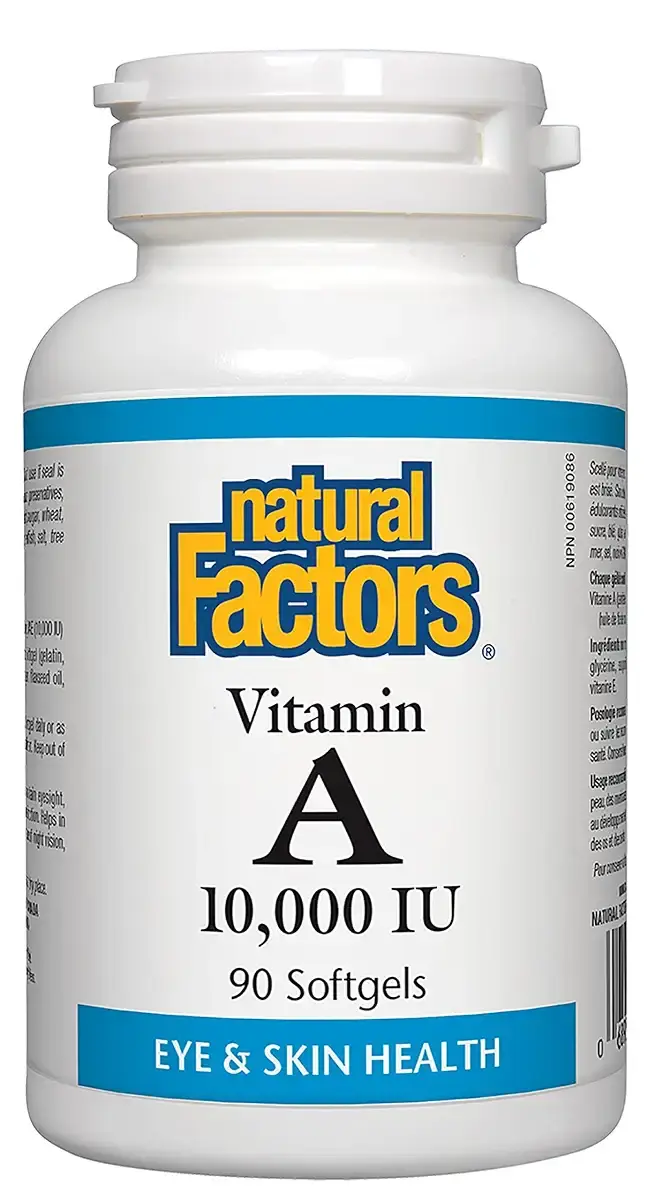 Natural Factors Vitamin A 10 000 IU 90 Softgels
