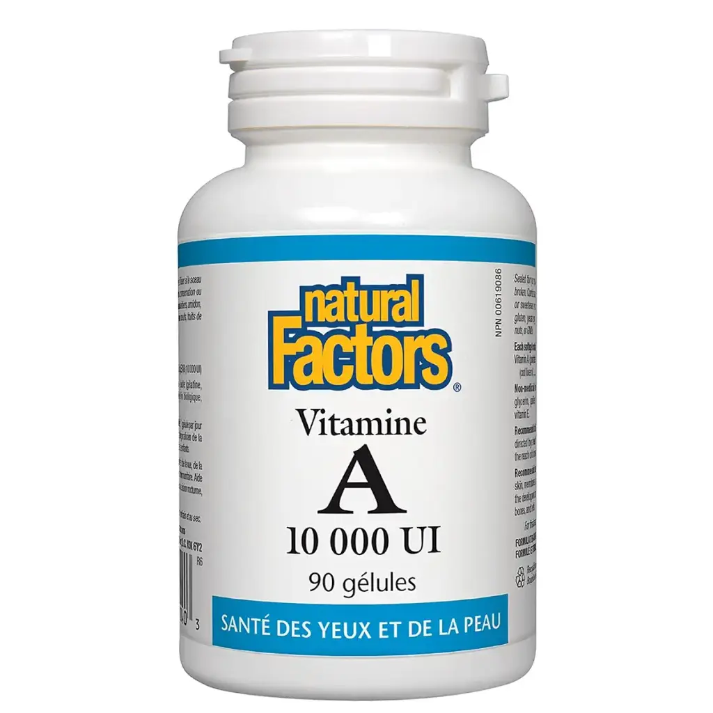Natural Factors Vitamin A 10 000 IU 90 Softgels — pack of 90