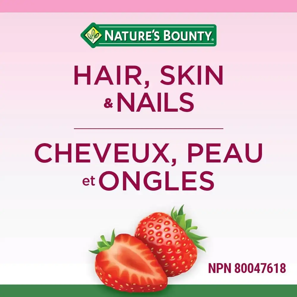 Nature s Bounty Hair Skin Nails Gummies with Biotin 80 Gummies — Gummies