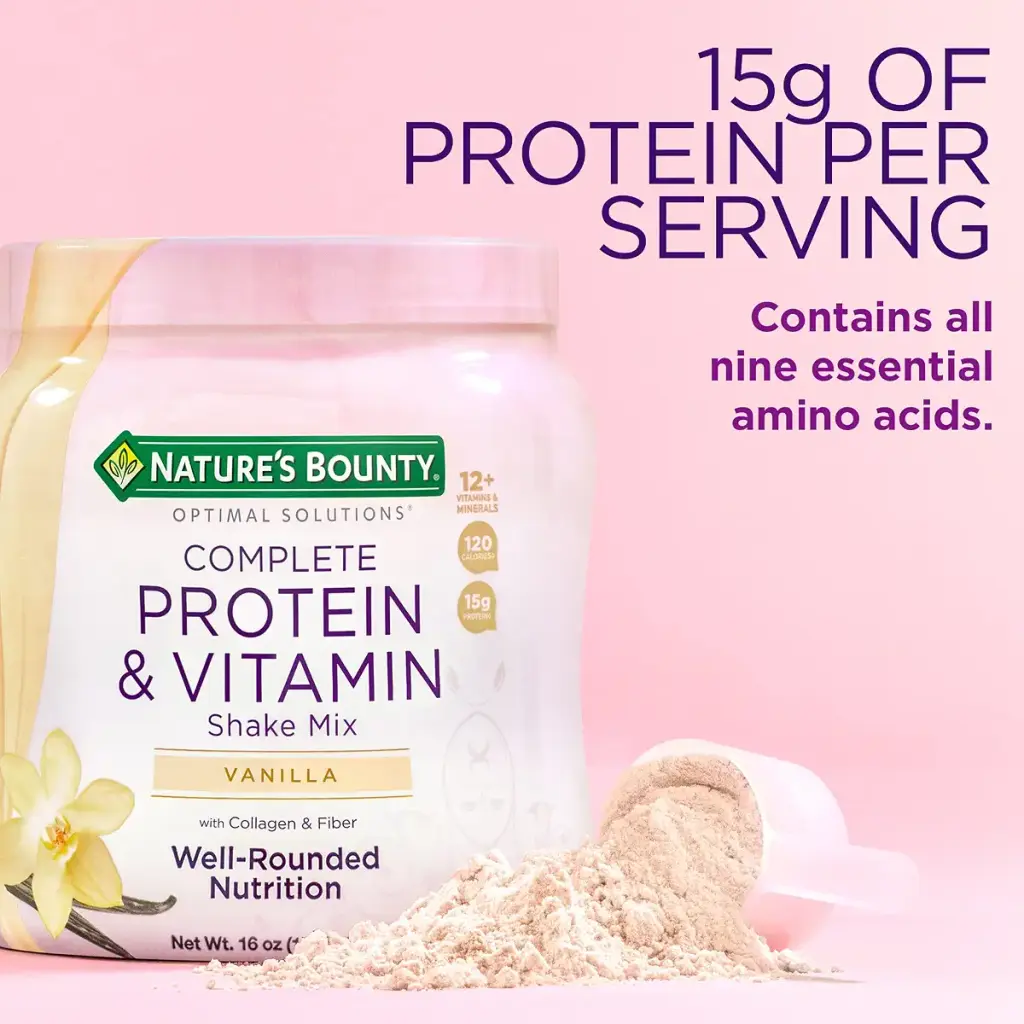 Nature's Bounty Optimal Solutions Protein Powder with Vitamin C Vanilla — Powder
