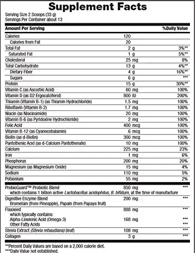 Nature's Bounty Optimal Solutions Protein Powder with Vitamin C Vanilla — Sports Nutrition