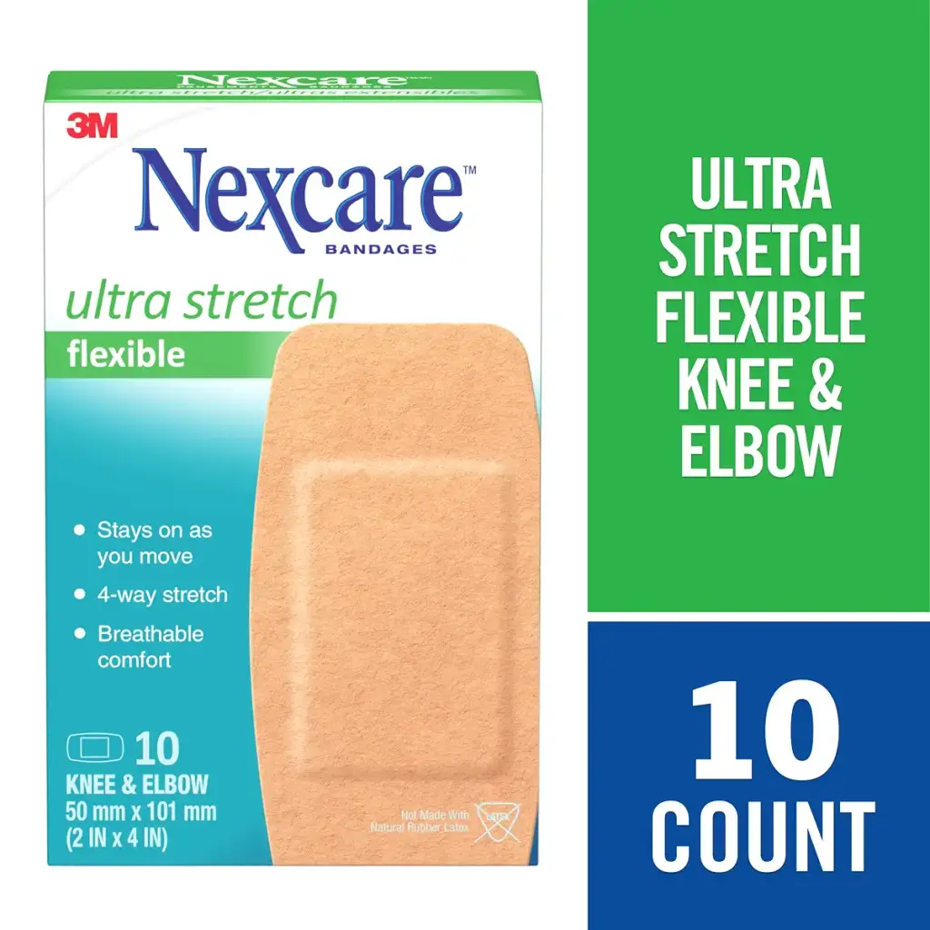 Nexcare Ultra Stretch Bandages CS103-CA Knee & Elbow 10/Pack Knee & Elbow 10 Count — pack of 10