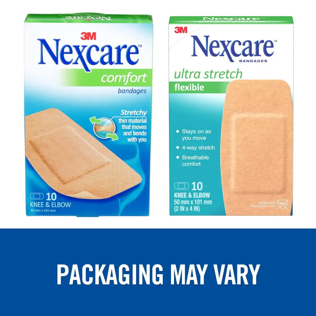 Nexcare Ultra Stretch Bandages CS103-CA Knee & Elbow 10/Pack Knee & Elbow 10 Count — Sleep Wellness