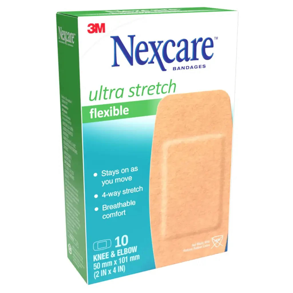Nexcare Ultra Stretch Bandages CS103-CA Knee & Elbow 10/Pack Knee & Elbow 10 Count — pack of 10