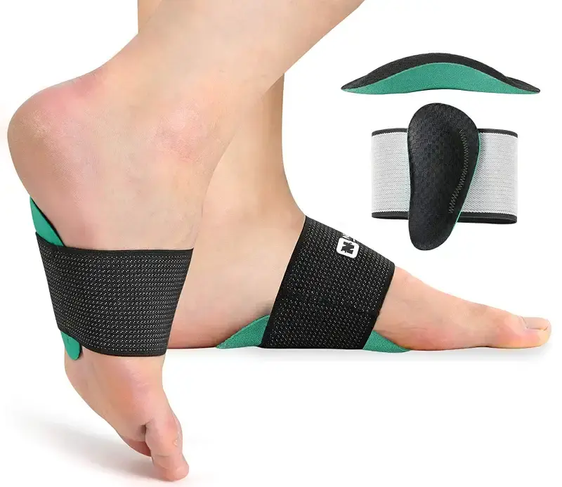 NICEWIN Foot Arch Support for Men & Women Elastic Copper Bandage Foot Care Brace for Pain Relief of Plantar Fasciitis, Heel Spurs, Flat Feet
