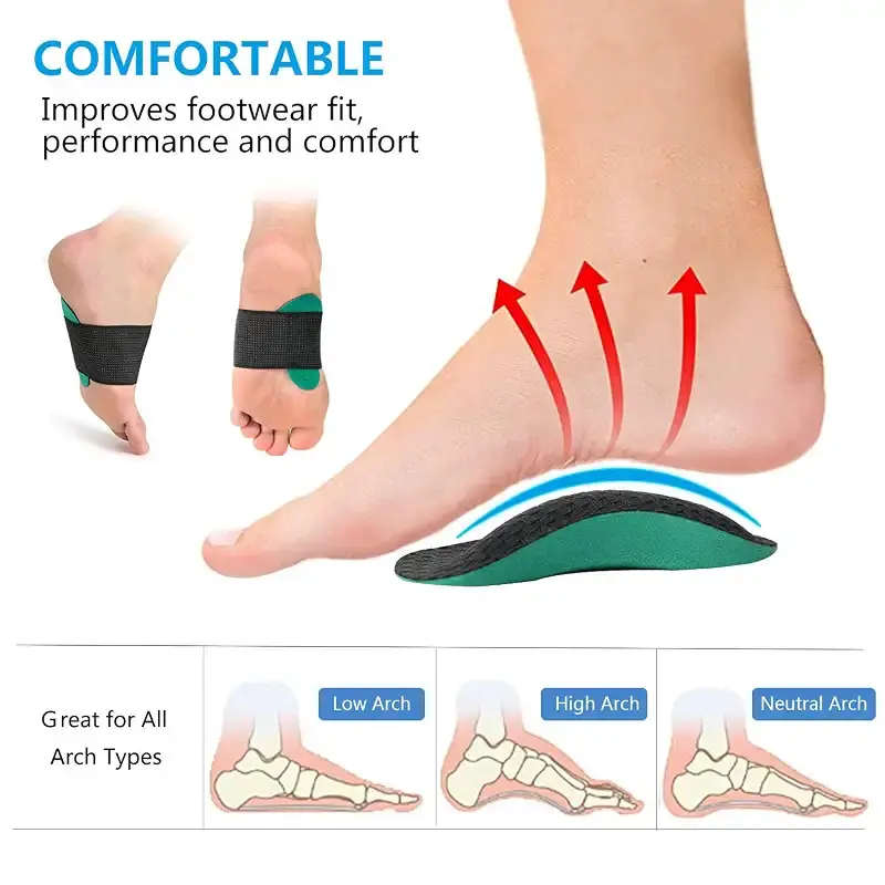 NICEWIN Foot Arch Support for Men & Women Elastic Copper Bandage Foot Care Brace for Pain — Body Support