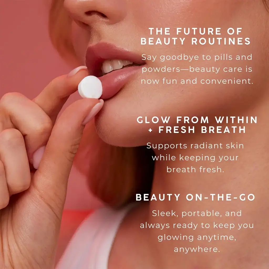 NOOZ Beauty Mints - Sugar-Free Biotin Mint for Glowing Skin, Healthy Hair & Strong Nails — Mint