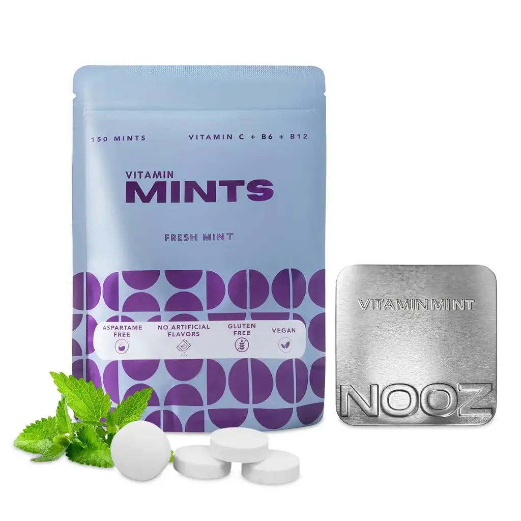 NOOZ Vitamin Mints - Immunity & Vitality - Refreshing Mint Flavor | Sugar-Free, Vitality-Boosting Supplements for Fatigue