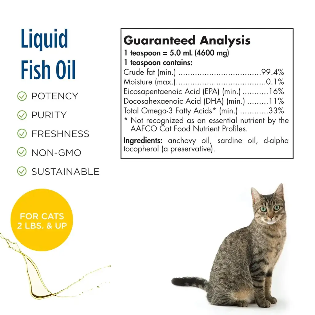 Nordic Naturals Omega-3 Cat, Unflavored - 2 oz - 304 mg Omega-3 Per One mL - Fish Oil for — Nordic Naturals