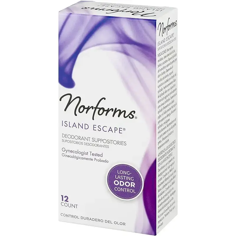 Norforms Feminine Deodorant Suppositories Island Escape 12-Count by Norforms — pack of 12