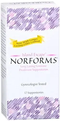 Norforms: Island Escape, Long Lasting Feminine Deodorant - 12 Suppositories