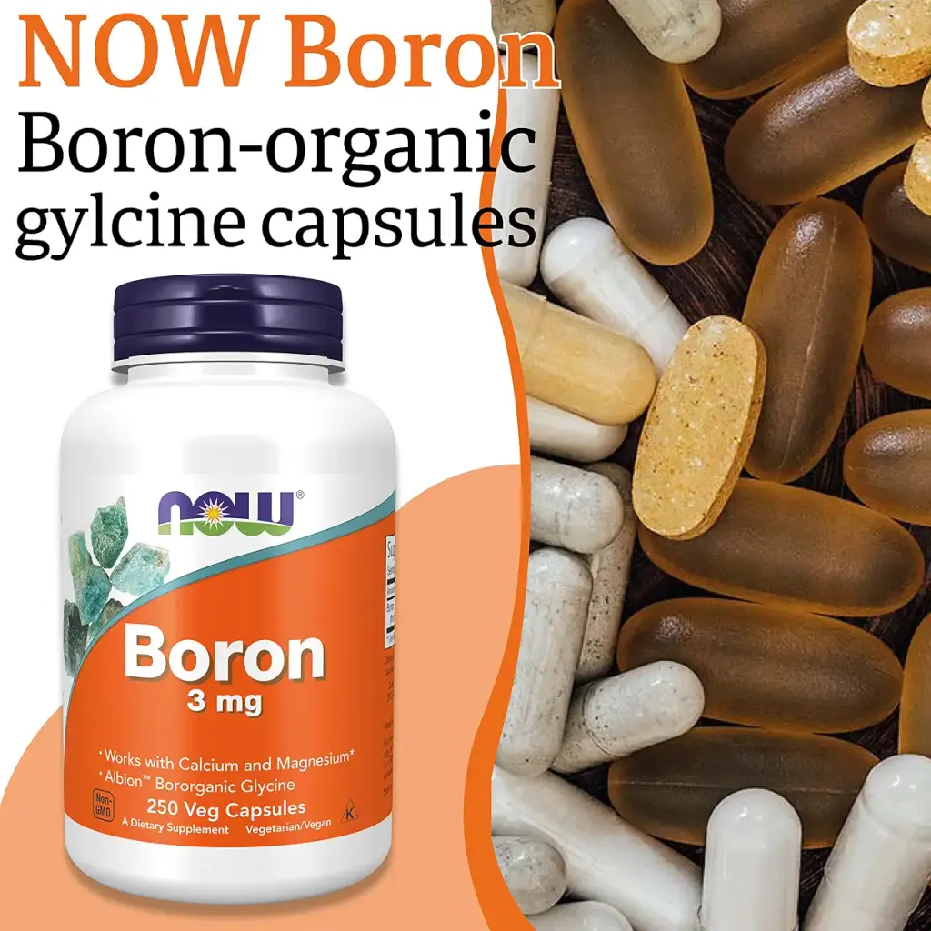 Now Foods Boron 3mg 250 Vegan Capsules Lab-Tested Gluten Free Soy Free Non-GMO Vegetarian — NOW