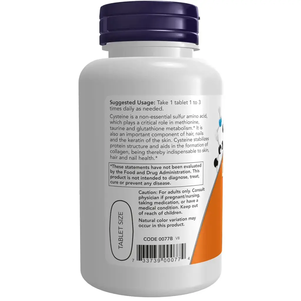 Now Foods L-Cysteine 500 mg 100 Tablets — Tablets