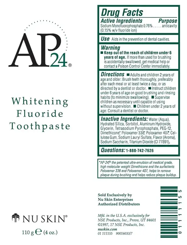 Nu Skin AP 24 Whitening Fluoride Toothpaste — Oral Care