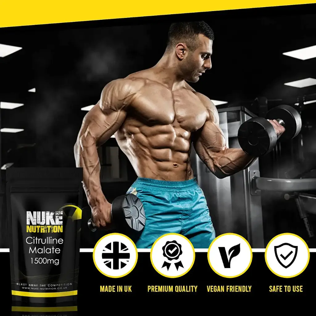 Nuke Nutrition L Citrulline Malate Capsules | 60 Capsules | High Strength 1500mg Dose — 1500 mg