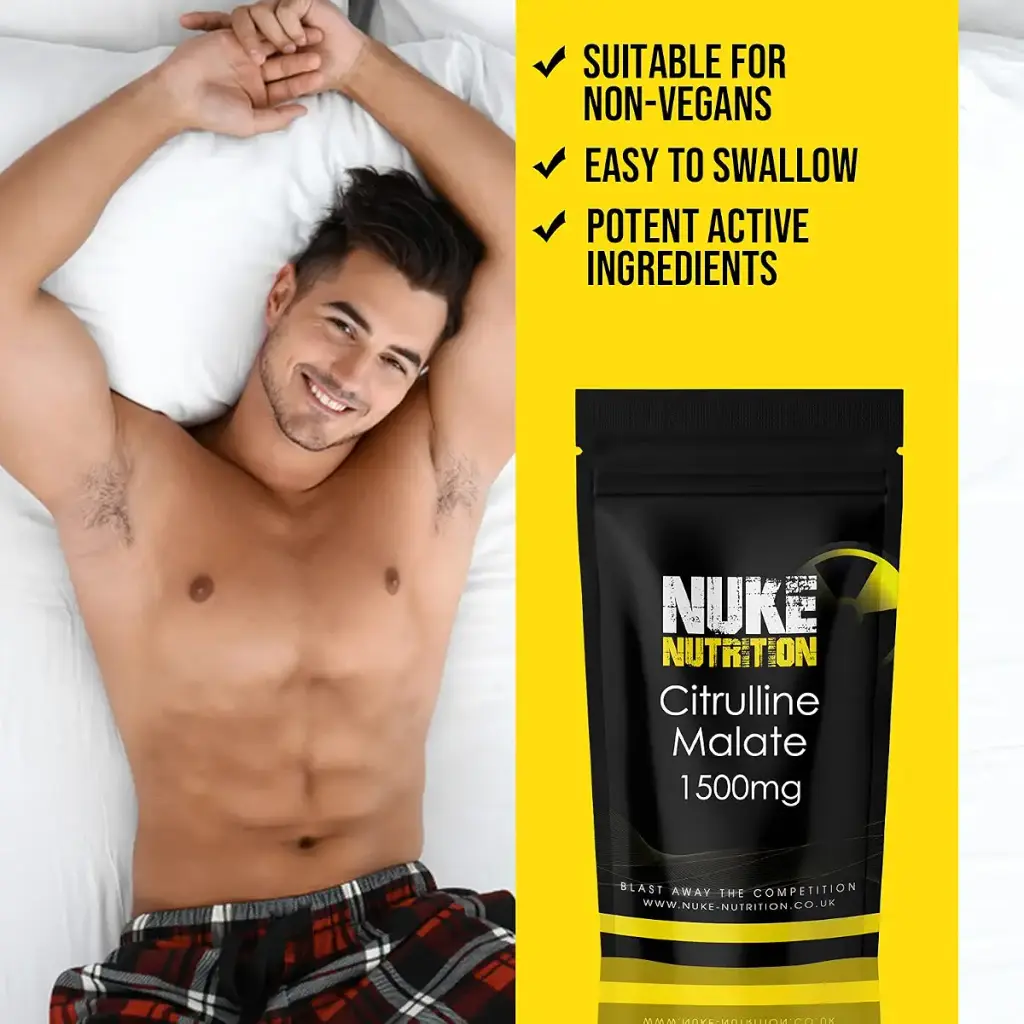 Nuke Nutrition L Citrulline Malate Capsules | 60 Capsules | High Strength 1500mg Dose — 1500 mg