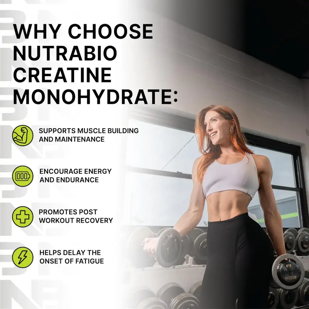 NutraBio Pure Micronized Creatine Monohydrate Powder Supplement, Unflavored, (300 g) — Unflavoured