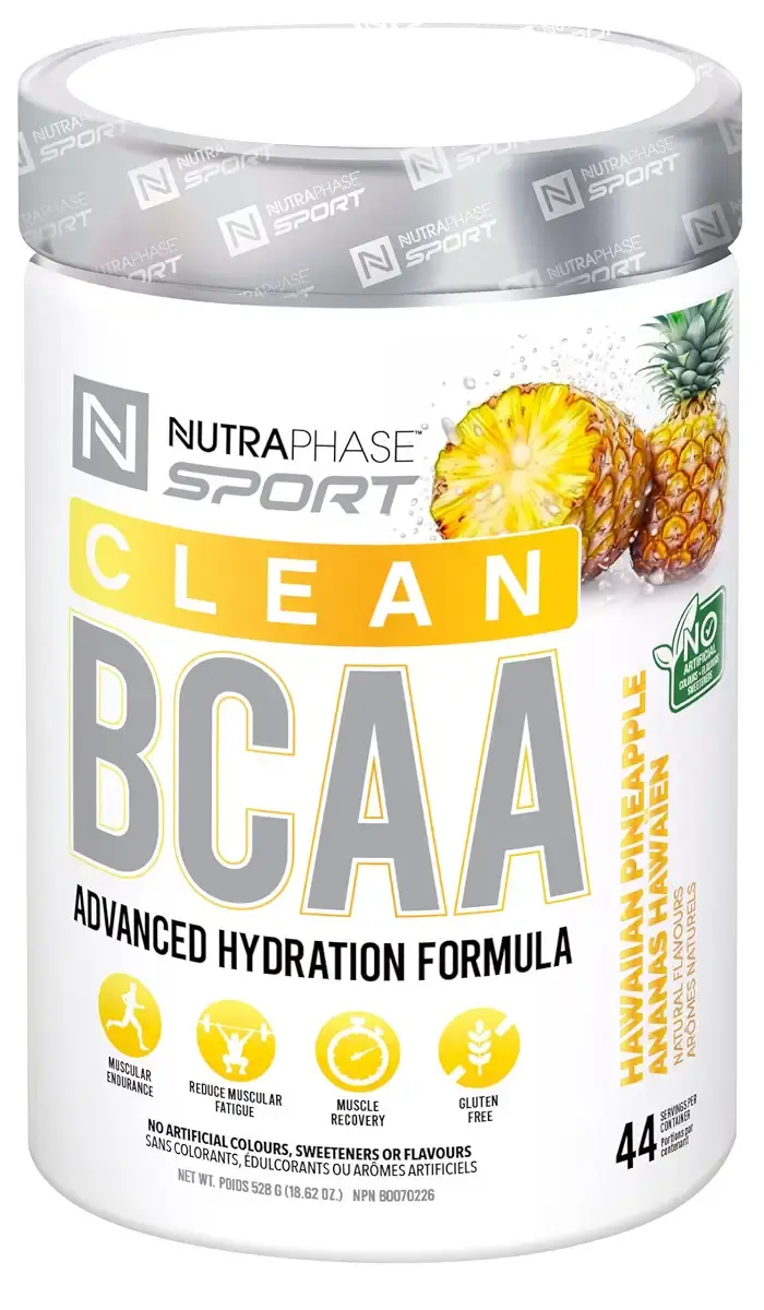 Nutraphase Clean BCAA Vegan-Friendly Gluten-Free Pineapple 44 servings 528 grams