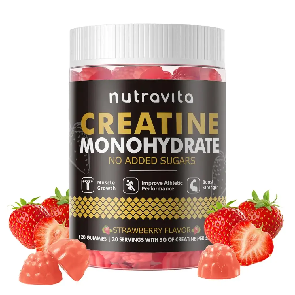 Nutravita NSF Certified Creatine Gummy - Creatine Monohydrate Gummies for Men & Women-5g — Gummies